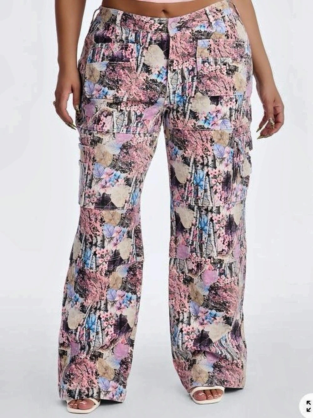 Cherry Blossom Cargo Pants